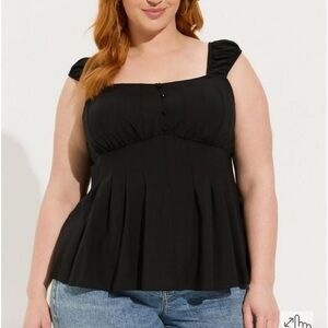 Torrid black peplum top 00